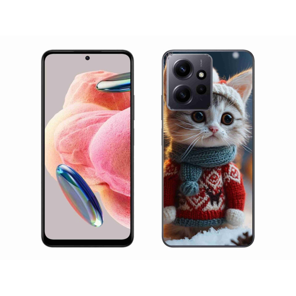 Gél borítás mmCase a Xiaomi Redmi Note 12 4G-hez - cica pulóverben