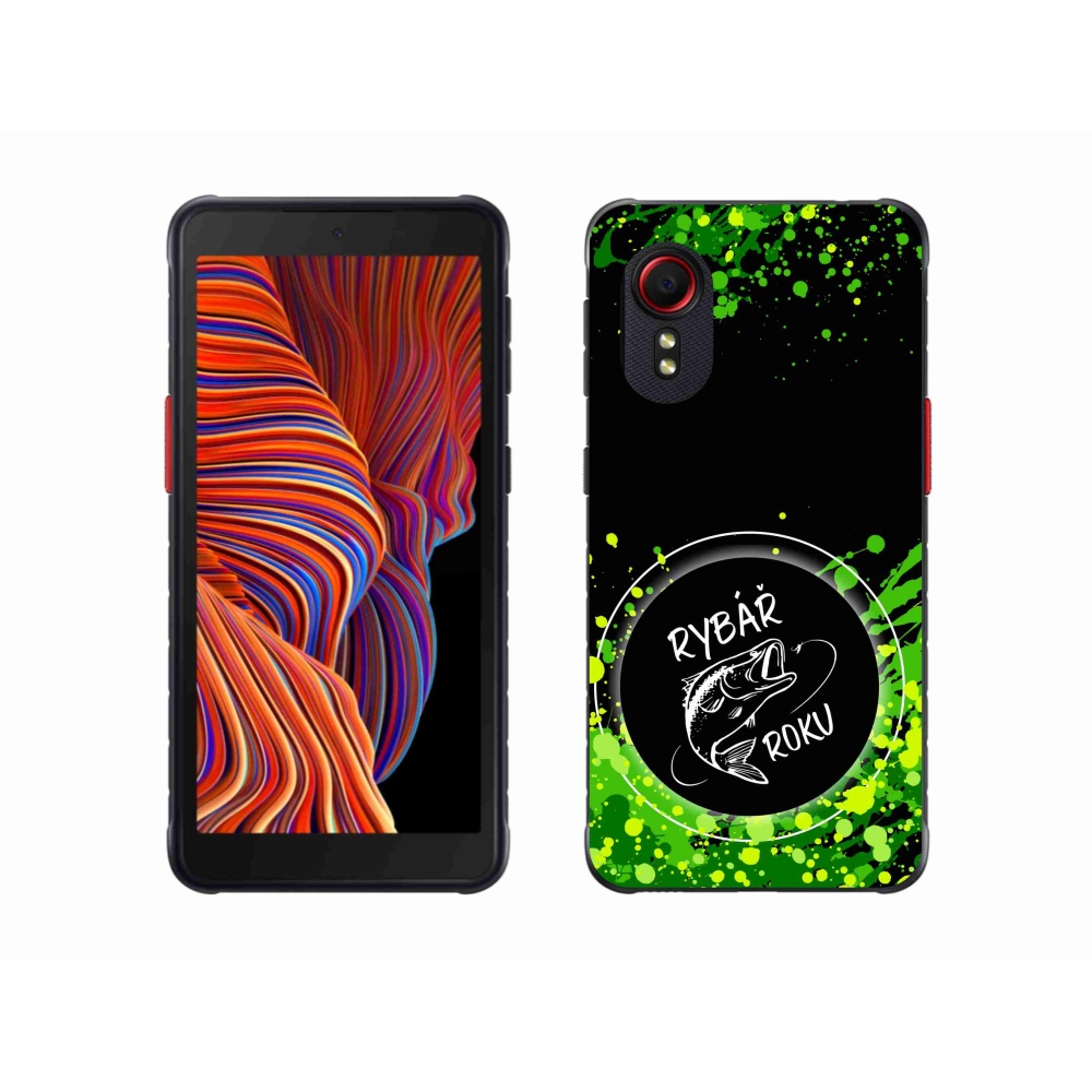 Gél borító mmCase Samsung Galaxy Xcover 5 készülékhez - az év halászának fekete háttere