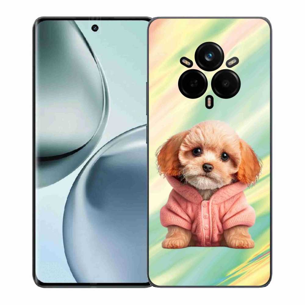 Gél borítás mmCase a Realme 14 Pro+ 5G számára - kölyökkutyák pulóverben