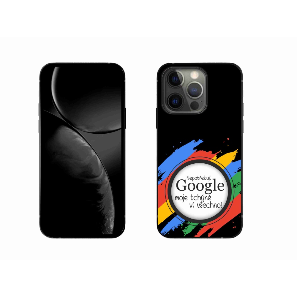 Gél borítás mmCase iPhone 13 Pro 6.1 készülékhez - anyós mindent tud fekete háttérrel