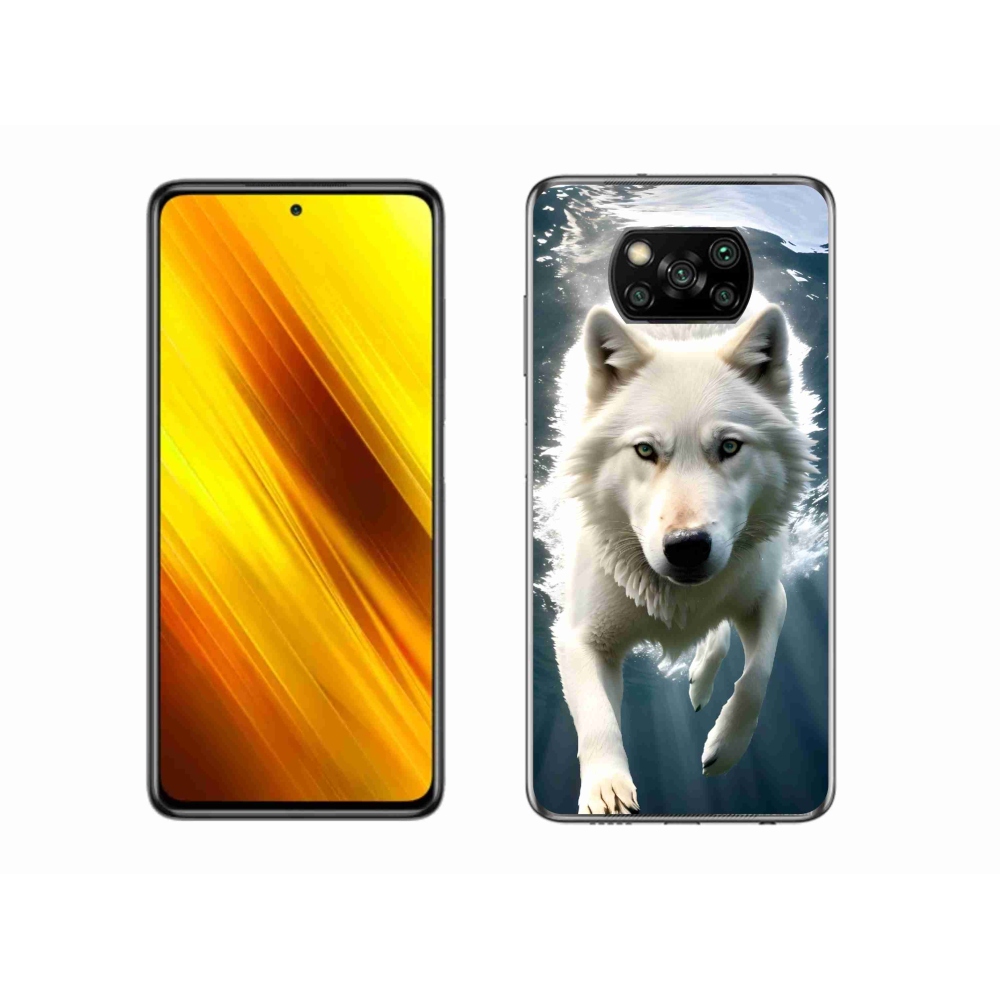 Gél borítás mmCase a Xiaomi Poco X3-hoz - fehér farkas