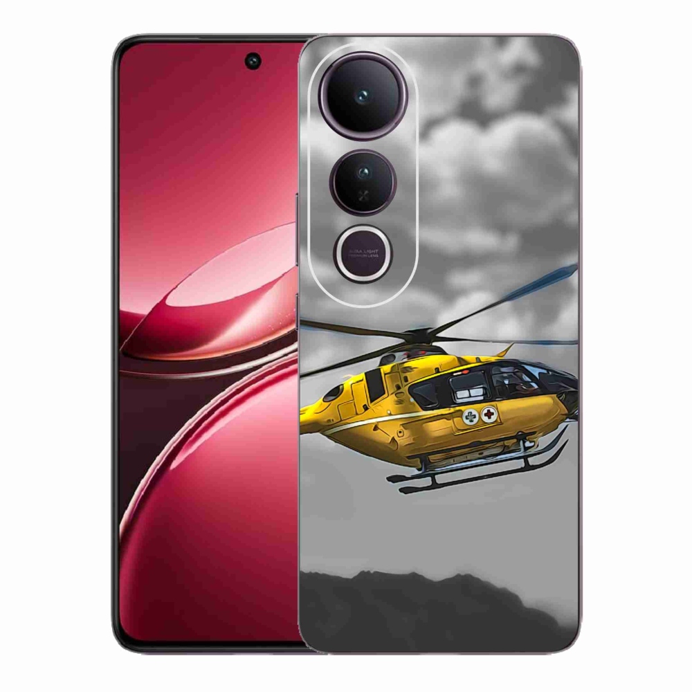 Gél borítás mmCase Vivo V50 Lite 4G/5G - sárga helikopterhez