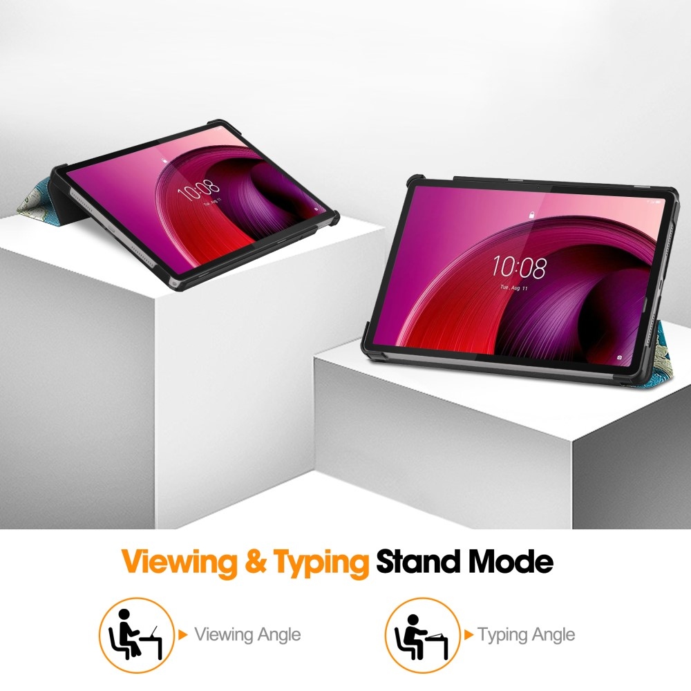 Nyomtatás intelligens záró tok Lenovo Tab M11/Tab K11 - fehér virágok
