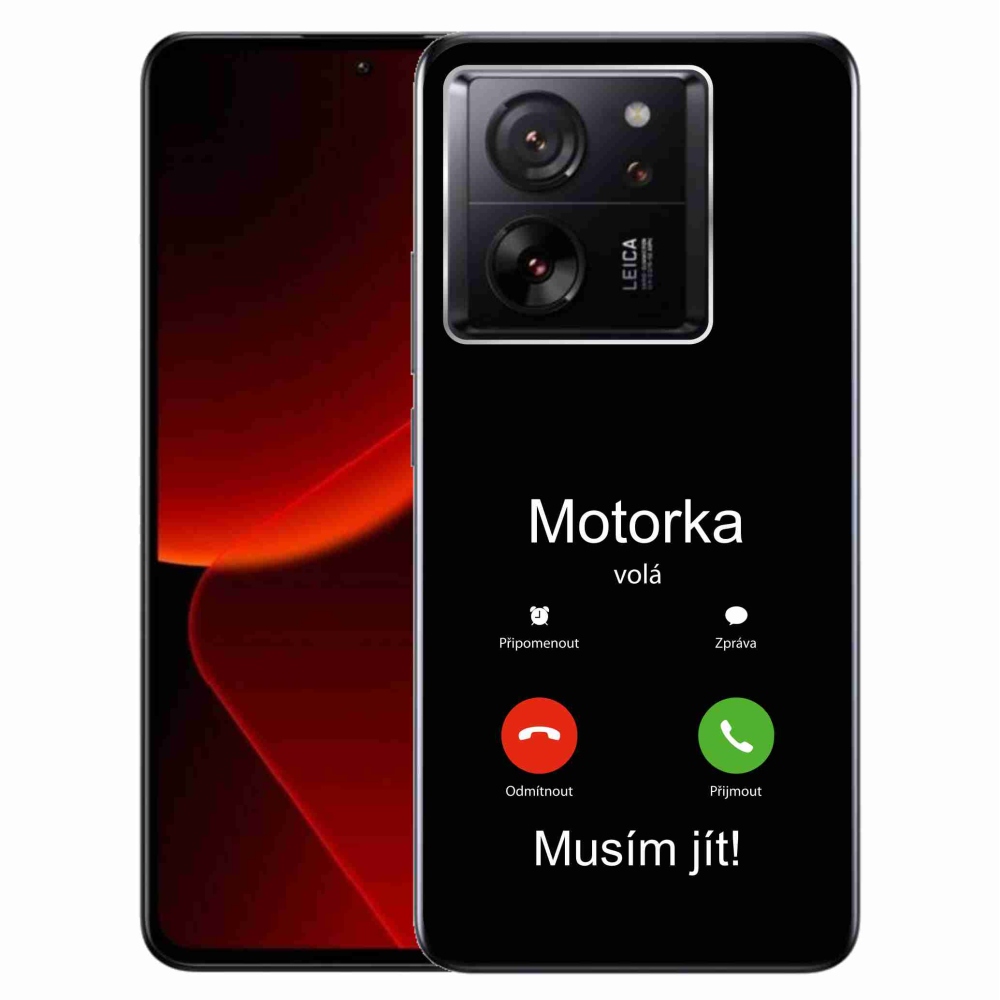 Gél borítás mmCase a Xiaomi 13T/13T Pro készülékhez - motoros hívások fekete háttérrel