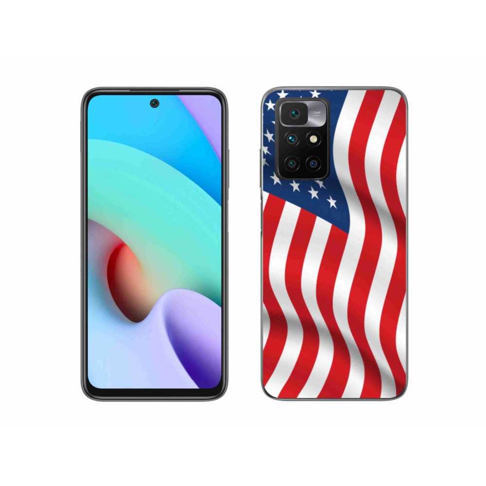 Gél borító mmCase a Xiaomi Redmi 10 5G számára - amerikai zászló