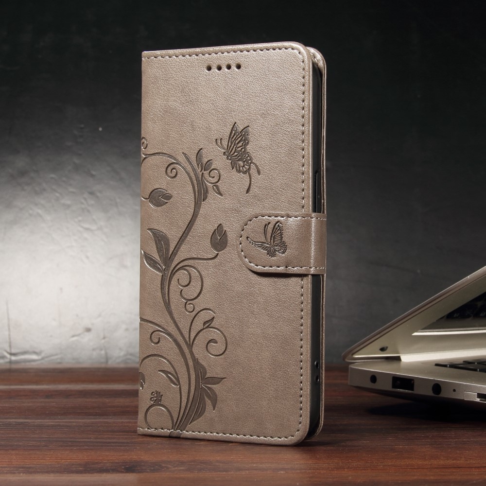 Virágok könyv tok Xiaomi Redmi A5 (173.45x79.35x8.45mm) - szürke