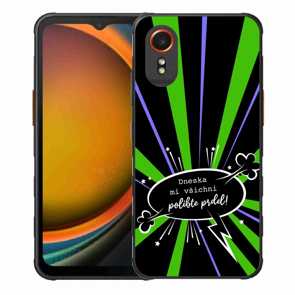 Gél borító mmCase Samsung Galaxy Xcover 7 készülékhez - vicces szöveg 15 fekete háttér