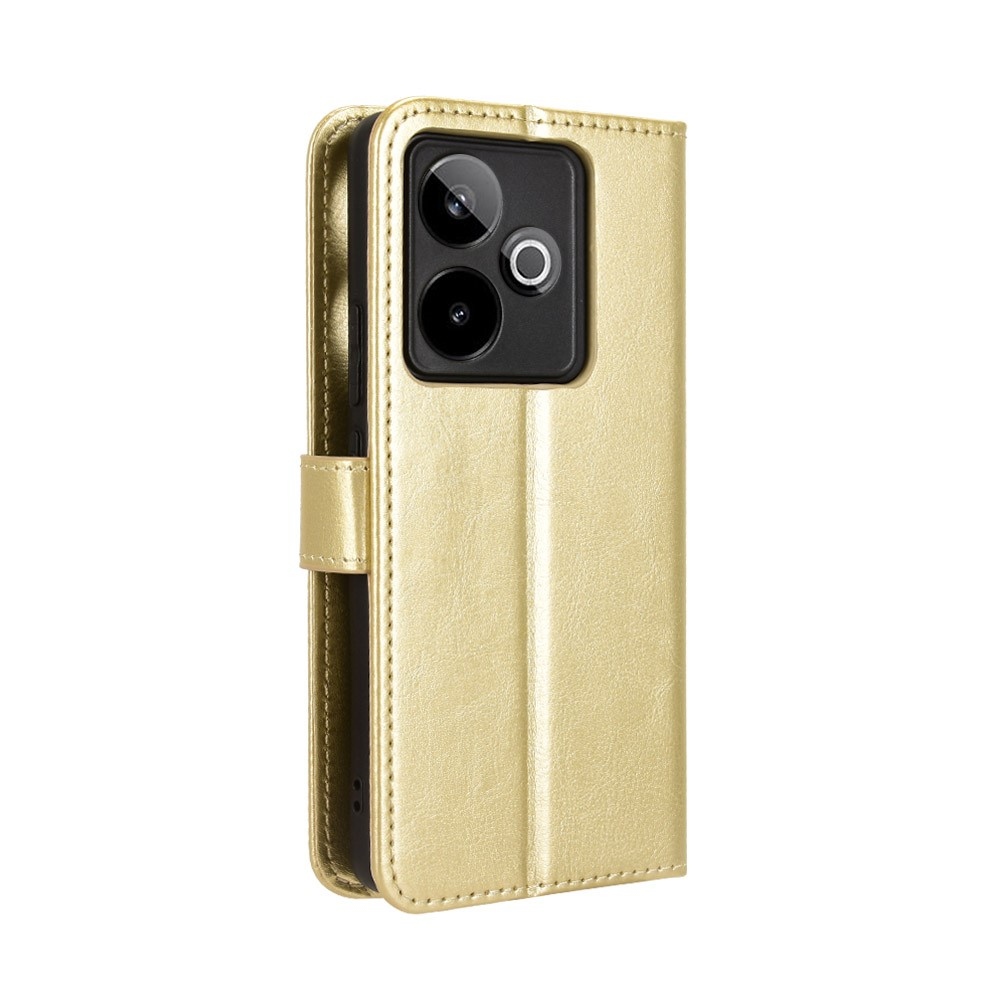 Őrült könyvtáska a Realme GT 7 5G számára - arany színben