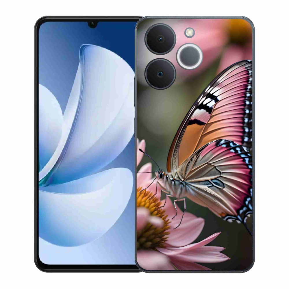 Zselés borítás mmCase a Realme Note 70T készülékhez - színes pillangó