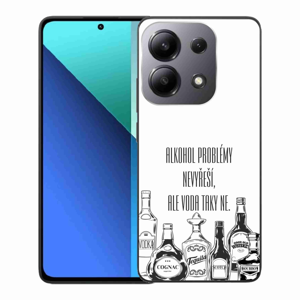 Gél borító mmCase a Xiaomi Redmi Note 13-hoz - vicces szöveg fehér háttérrel