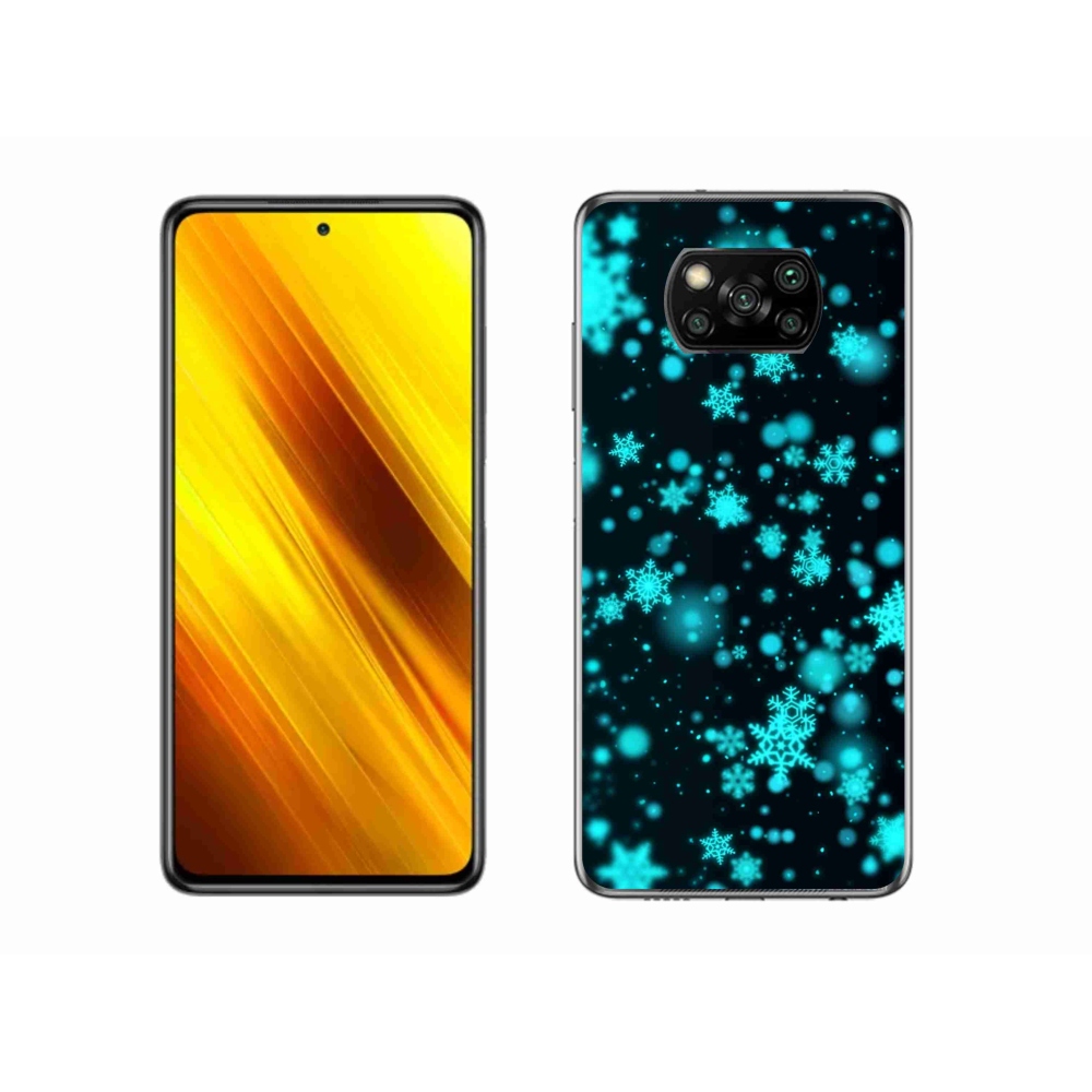 Gél borítás mmCase a Xiaomi Poco X3 Pro számára - hópelyhek 1