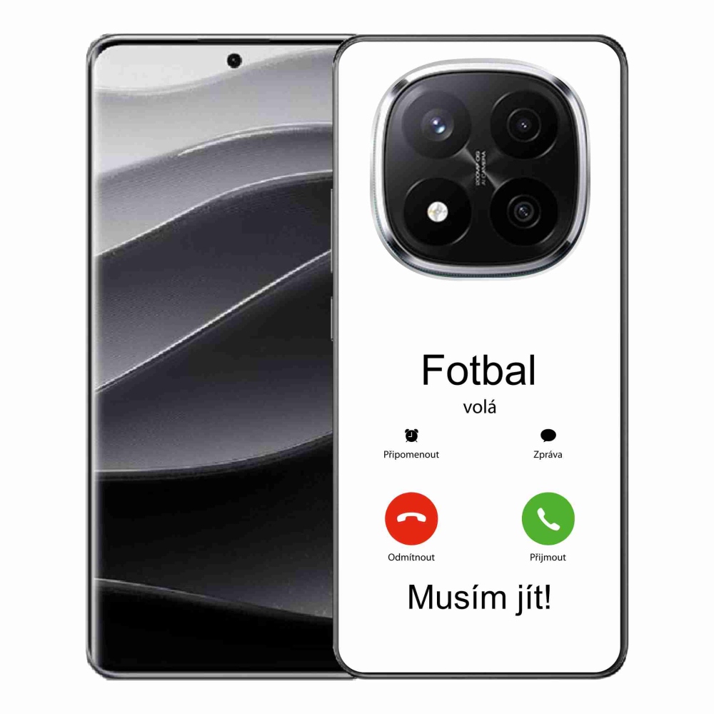 Gél borítás mmCase a Xiaomi Redmi Note 14 Pro+ 5G - futball hívások fehér háttérrel