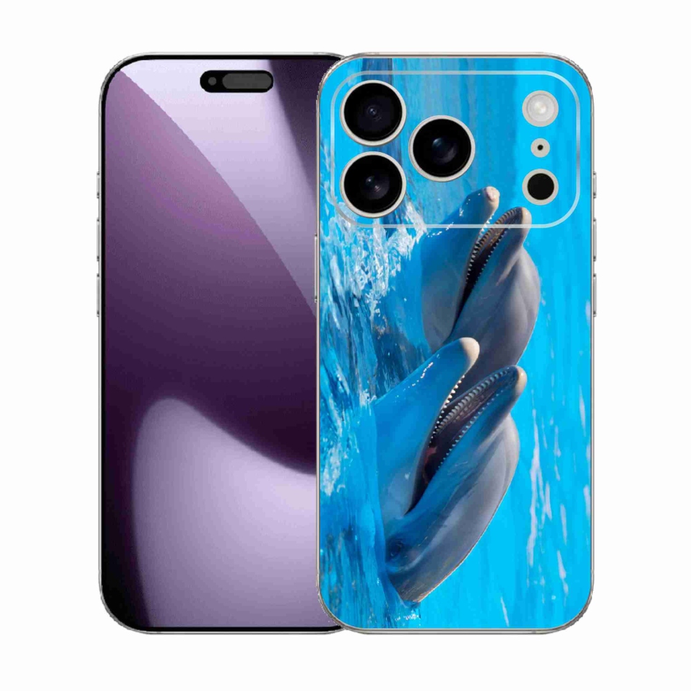 Zselés borítás mmCase iPhone 17 Pro készülékhez - delfinek