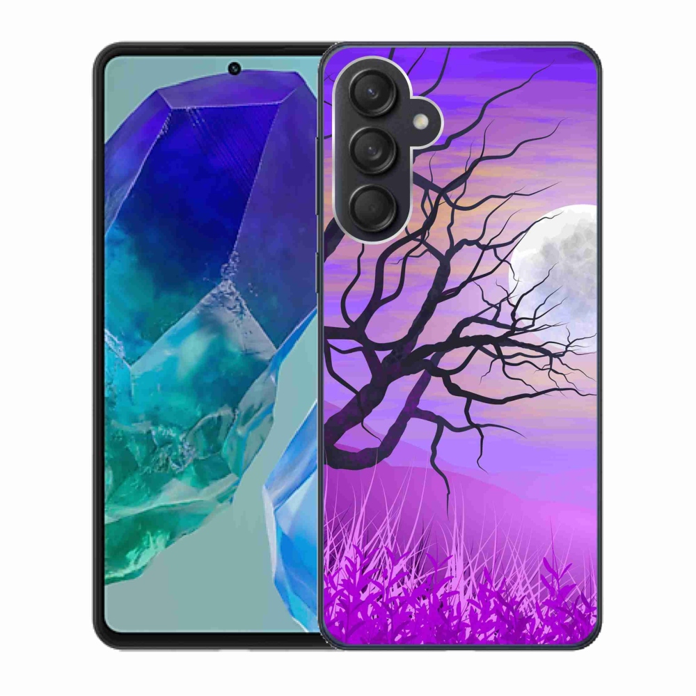 Gél tok mmCase a Samsung Galaxy M55 5G készülékhez - rajzfilmes kidőlt fa
