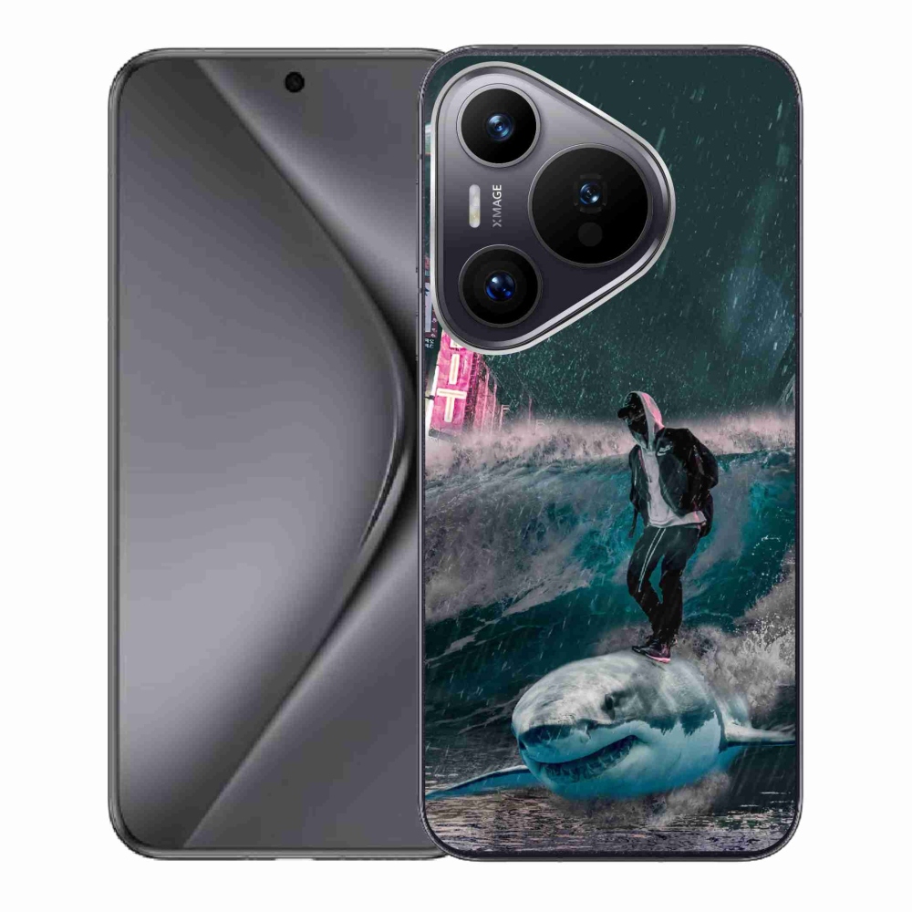 Zselés borítás mmCase a Huawei Pura 70 készülékhez - cápa