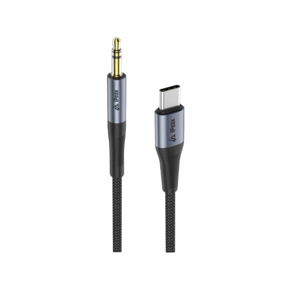 iPEAX adapter USB-C / 3,5 mm-es jack 1,5 m - fekete