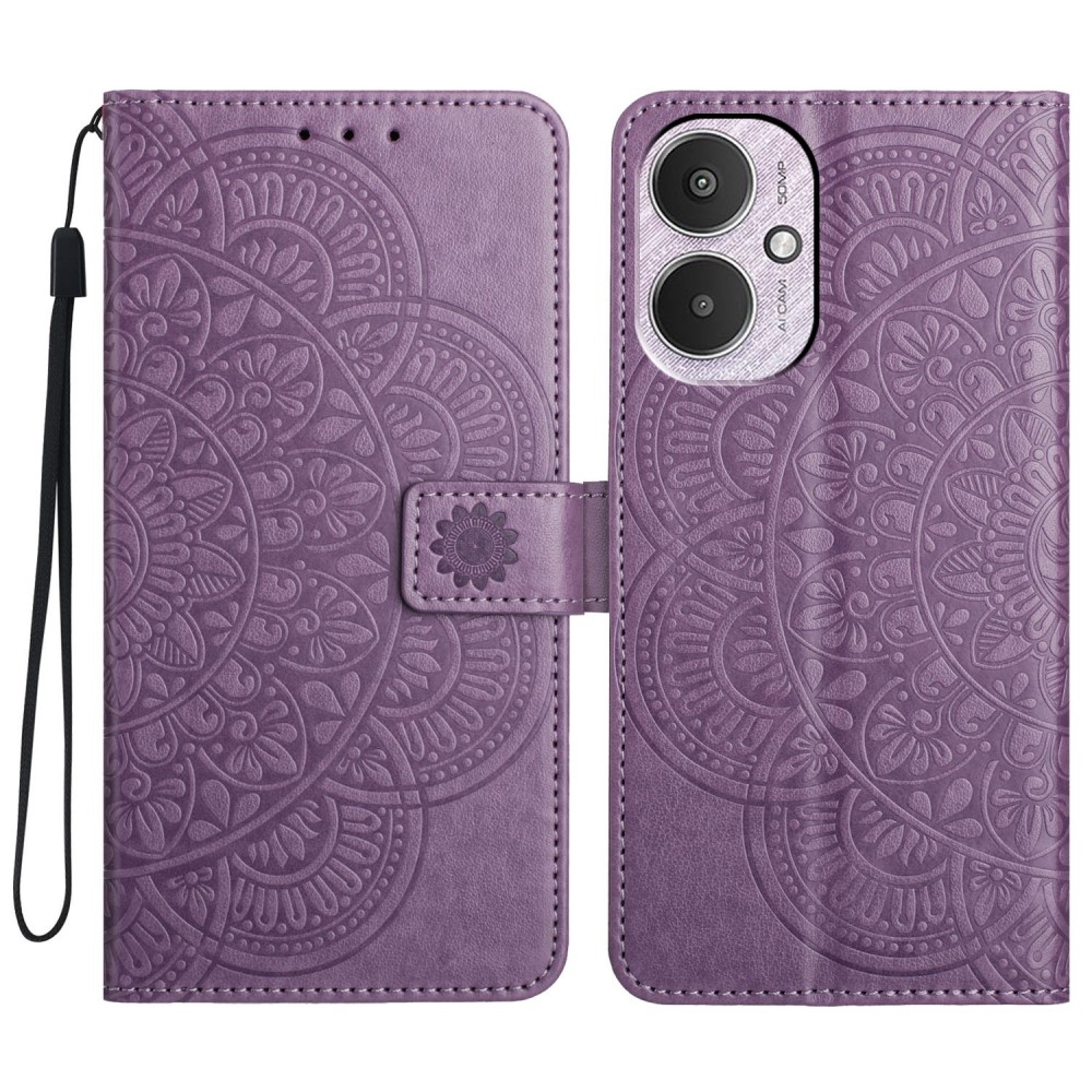 Mandala könyv tok Xiaomi Redmi 13C 5G - lila