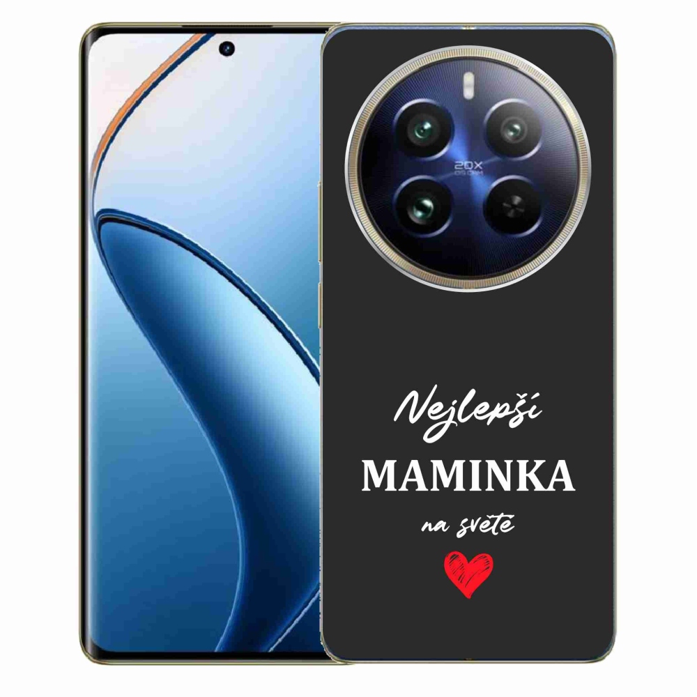 Gél borítás mmCase a Realme 12 Pro 5G/12 Pro+ 5G - Best Mom 1 fekete háttérrel