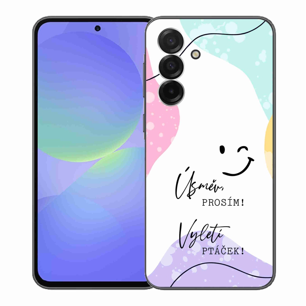 Gél borító mmCase Samsung Galaxy A36 5G - vicces szöveg 4 fehér háttérrel