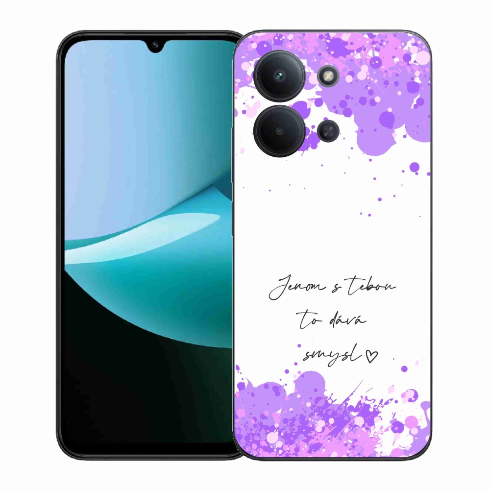 Gél borítás mmCase a Xiaomi Redmi 15C 4G (171mm)/Poco C85 4G (171mm) - szerelmes szöveg 1 fehér háttérrel