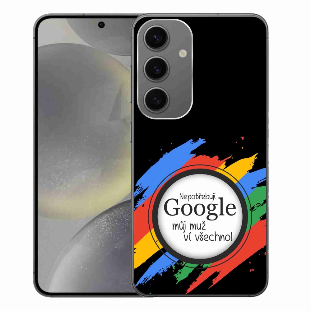 Gél borító mmCase Samsung Galaxy S24+ - az ember mindent tud fekete háttérrel