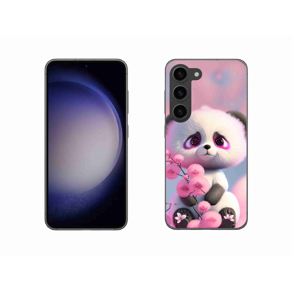 Gél borítás mmCase Samsung Galaxy S23 5G - aranyos panda 1