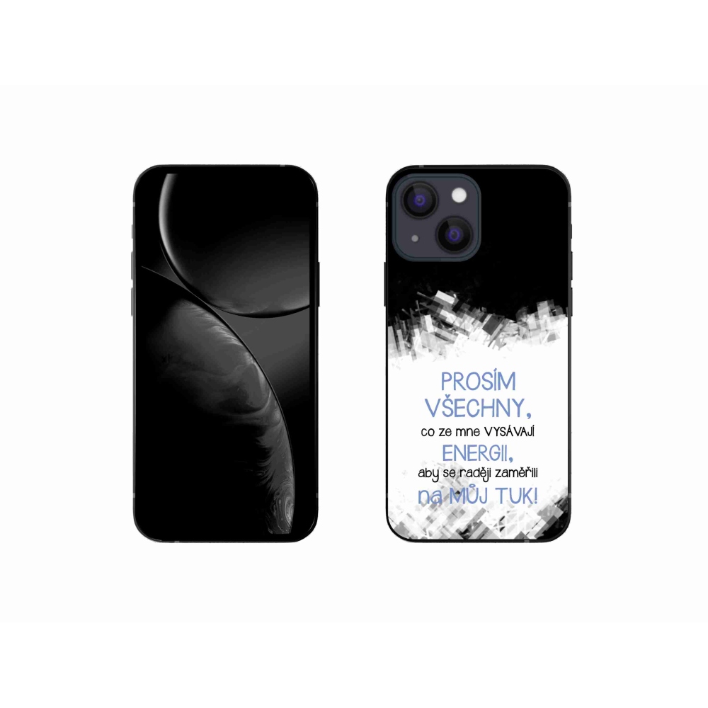 Gél borító mmCase iPhone 13 mini 5.4 - vicces szöveg 1 kék