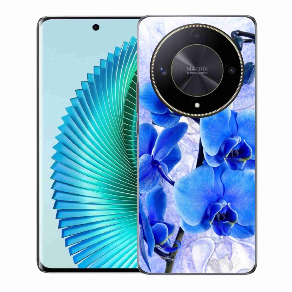 Gél borító mmCase a Honor Magic 6 Lite 5G készülékhez - kék virágok