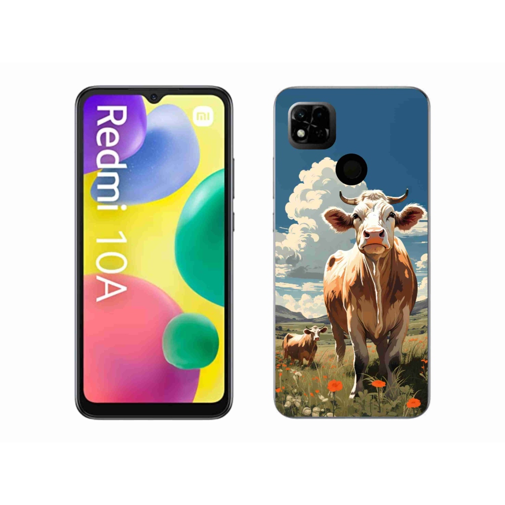 Gél borítás mmCase a Xiaomi Redmi 10A számára - tehenek a réten