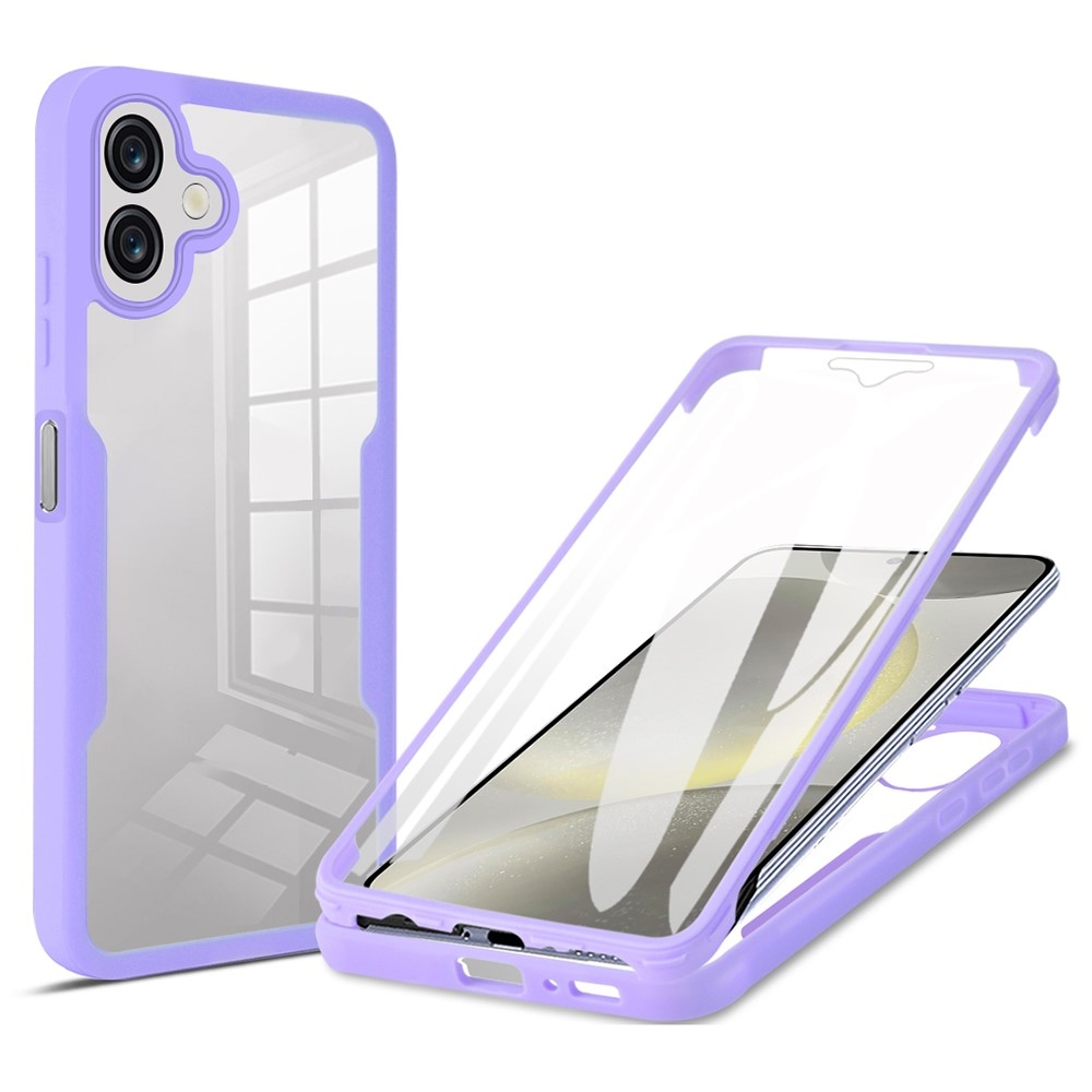 Akril zselés tok kerettel a Samsung Galaxy A06 4G képernyővédőhöz - lila