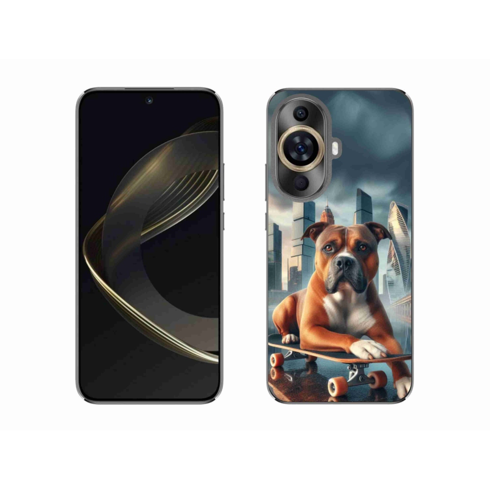 Gél borítás mmCase a Huawei Nova 11-hez - kutya gördeszkán