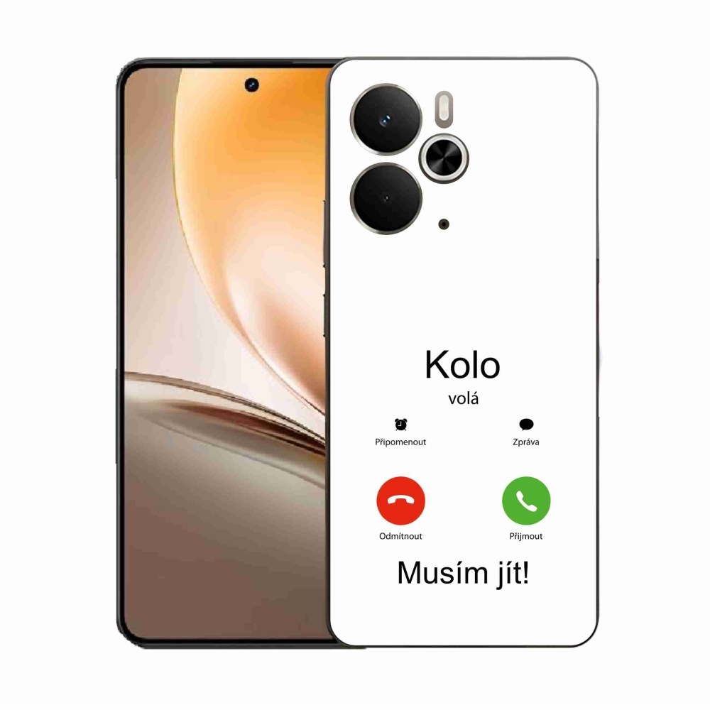 Gél borítás mmCase a Realme 14 5G-n - a kerék fehér hátteret hív a kerékhez