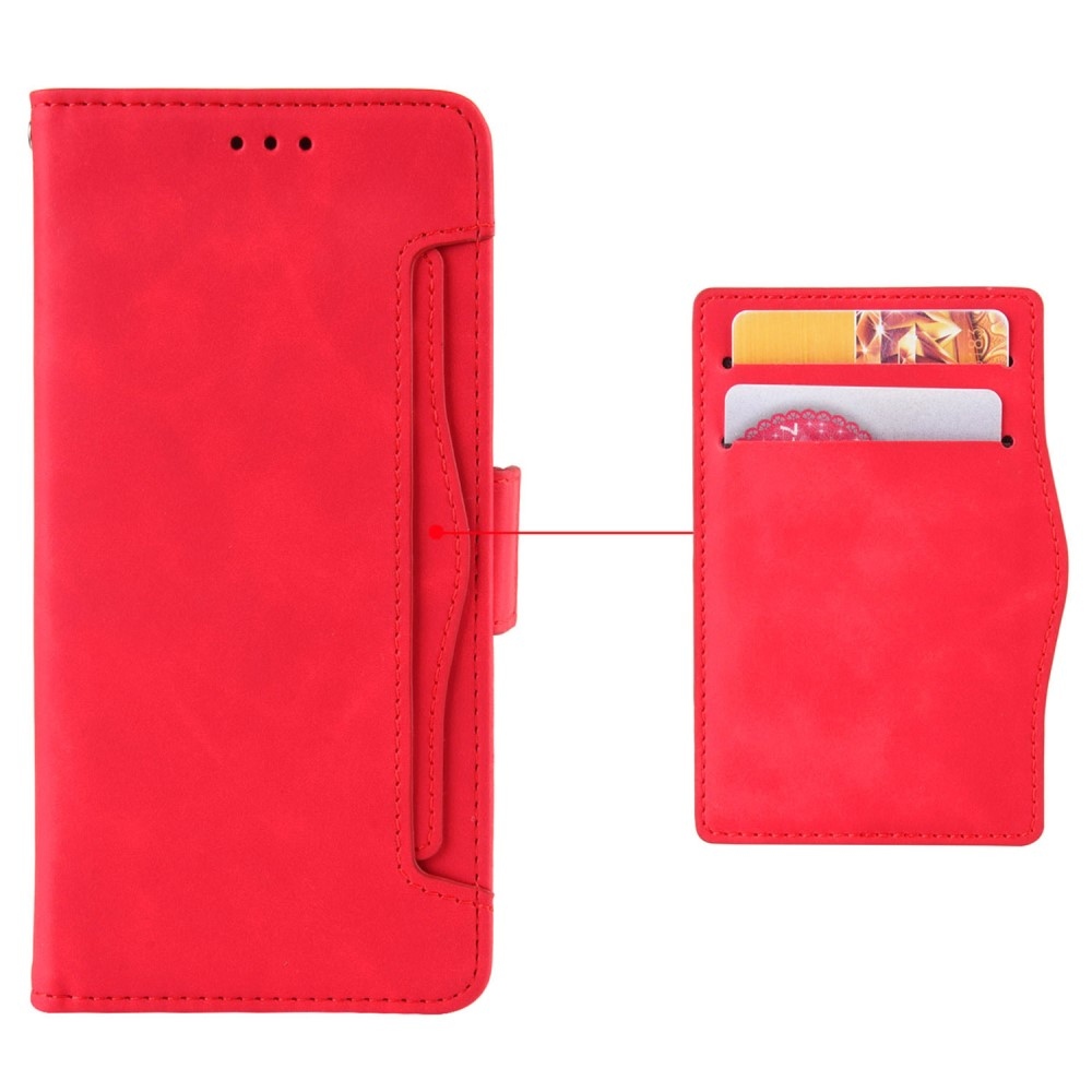 Kártyás könyv tok Xiaomi Redmi Note 14S/Note 13 Pro 4G/Poco M6 Pro - piros