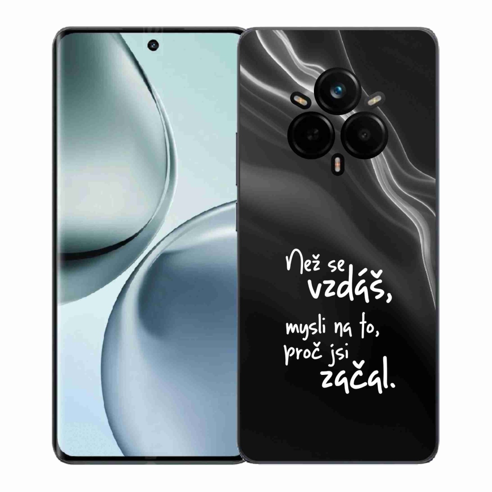 Gél borítás mmCase a Realme 14 Pro 5G-re - Idézet 2 fekete háttér