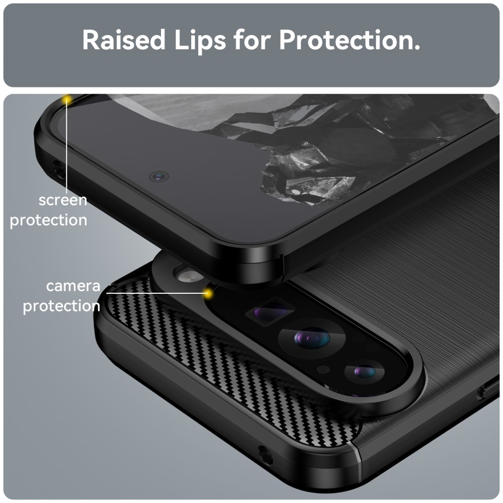Szénálló zselés tok a Google Pixel 9 Pro XL-hez - fekete