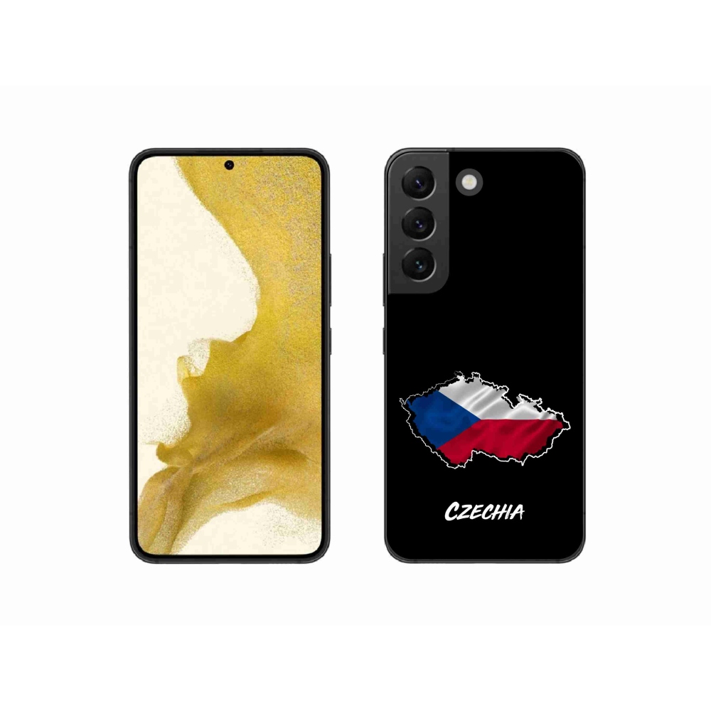 Zselés borítás mmCase Samsung Galaxy S22 5G - Csehország fekete háttérrel