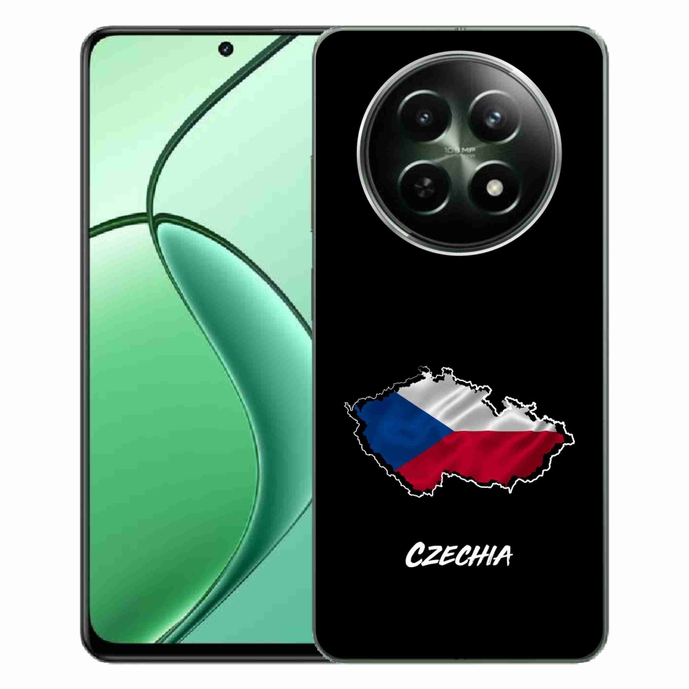 Gél borító mmCase a Realme 12 5G/12x 5G készülékhez - Csehország fekete háttér
