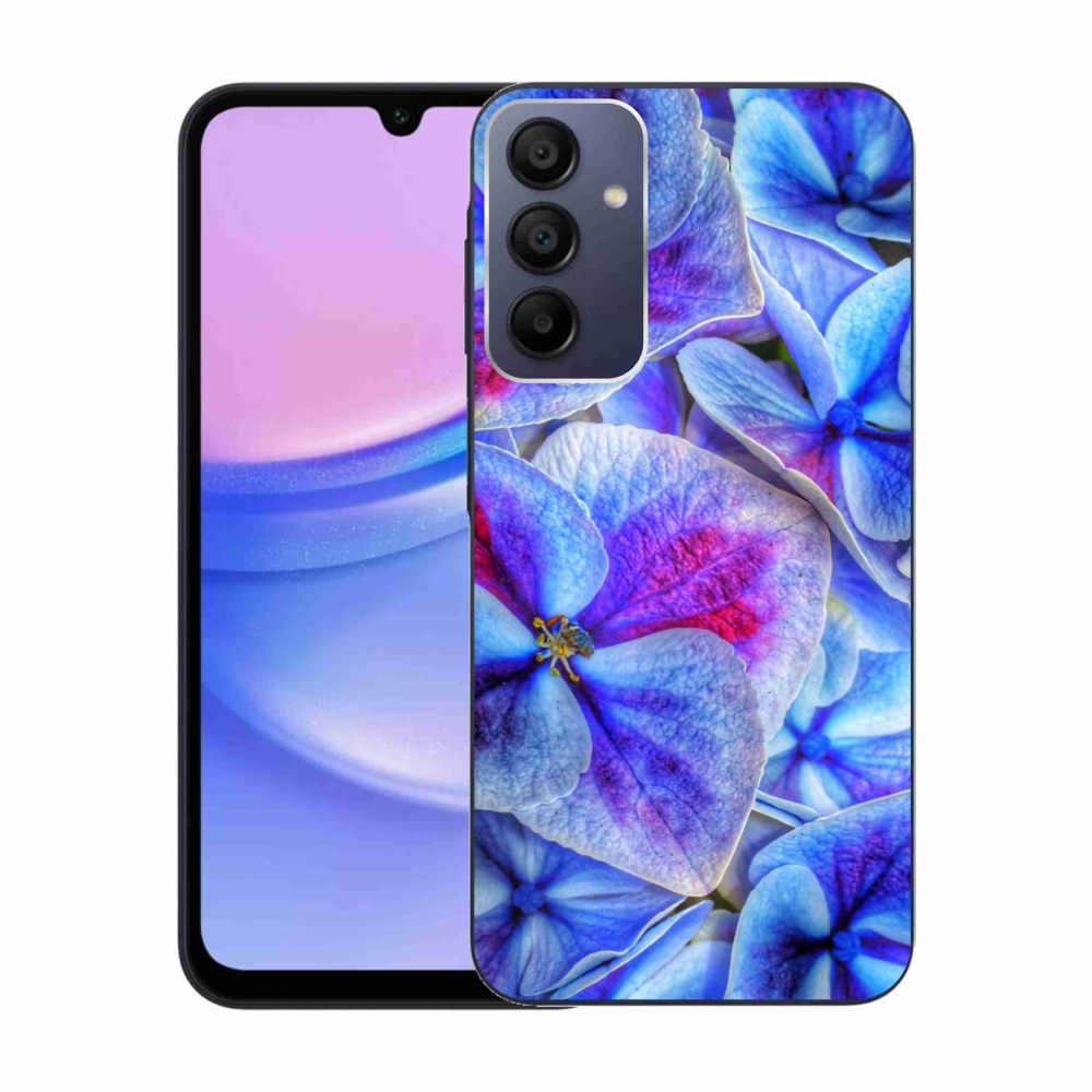 Gél védőhuzat mmCase Samsung Galaxy A15 4G/5G - kék virágok 1