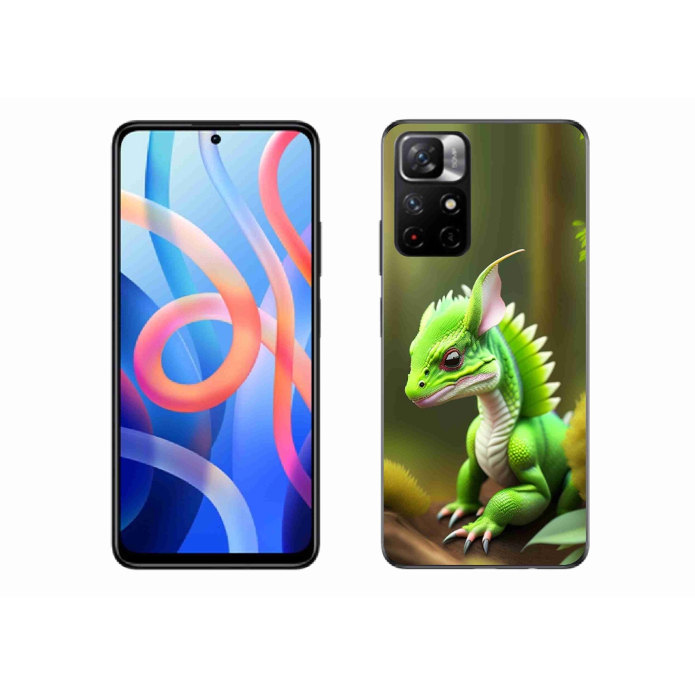 Gél borítás mmCase a Xiaomi Redmi Note 11S 5G-hez - zöld sárkány
