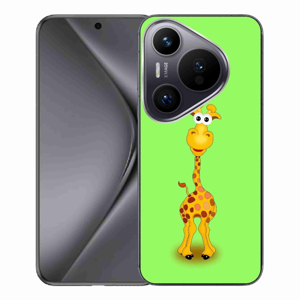 Zselés borítás mmCase a Huawei Pura 70 Pro készülékhez - rajzfilm zsiráf