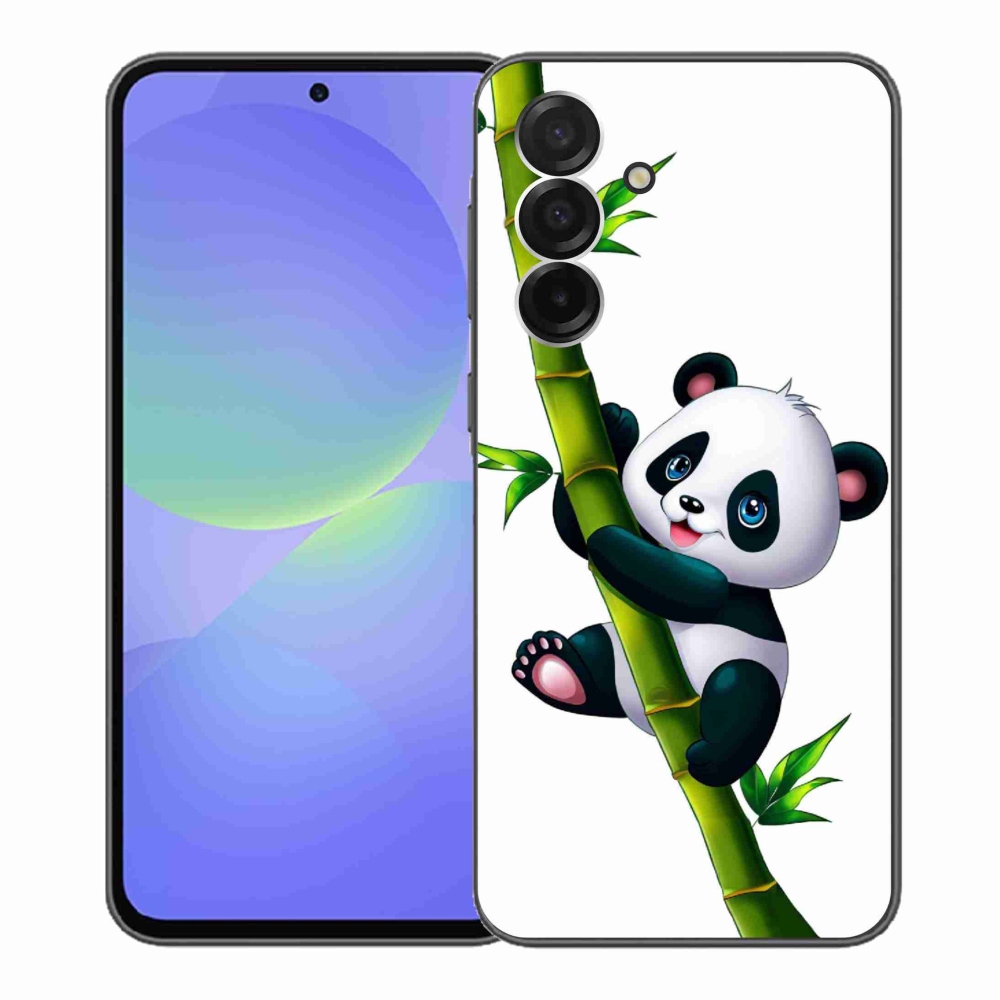 Gél borítás mmCase Samsung Galaxy A36 5G - panda bambuszon - Samsung Galaxy A36 5G számára