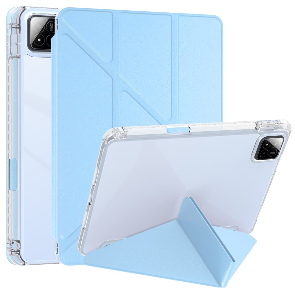Origami intelligens pozicionáló tok Xiaomi Pad 7/7 Pro táblagéphez - világoskék színben