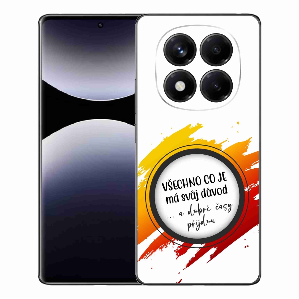 Gél borítás mmCase a Xiaomi Redmi Note 14 Pro készülékhez - idézet 3 fehér háttér