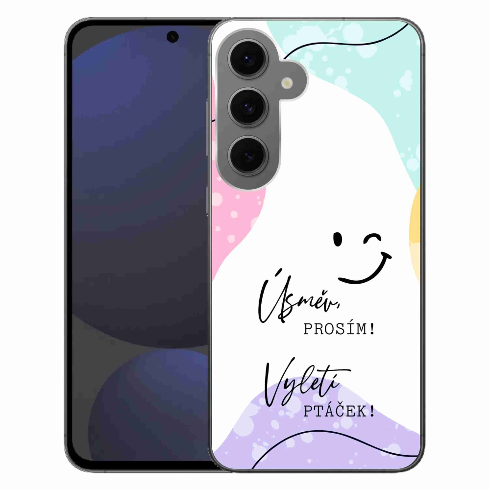 Gél borítás mmCase Samsung Galaxy S24 FE - vicces szöveg 4 fehér háttér