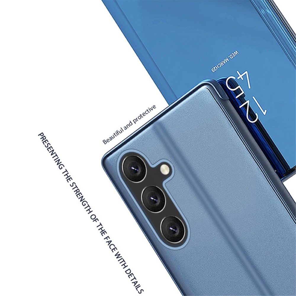 Átlátszó zárófedél matt előlappal Samsung Galaxy A05s készülékre - kék