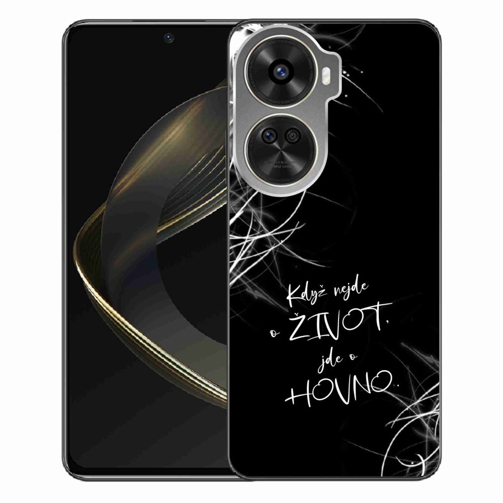Gél borító mmCase a Huawei Nova 12 SE-hez - vicces szöveg 16 fekete háttér
