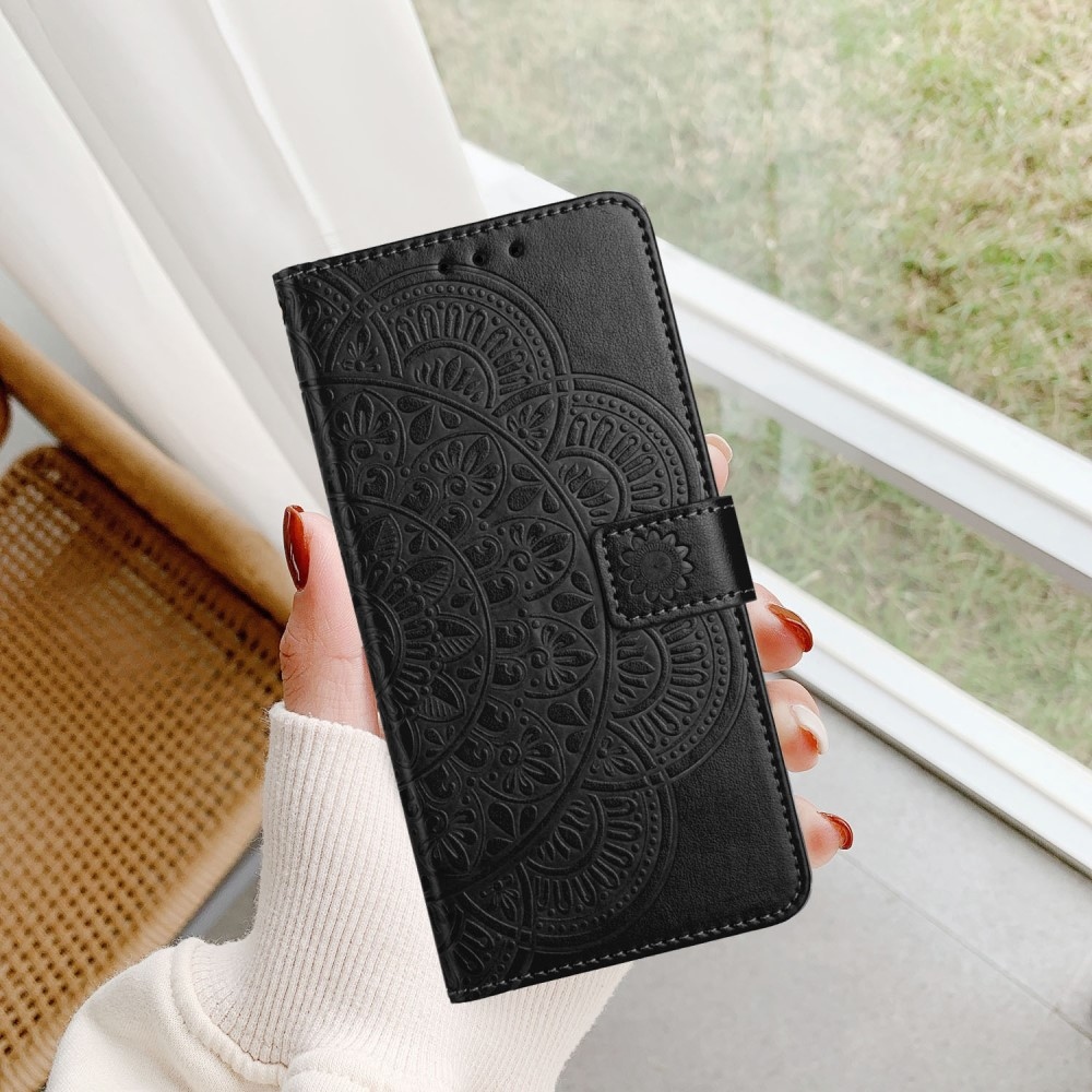 Mandala könyv tok a Xiaomi Redmi 13C 5G számára - fekete