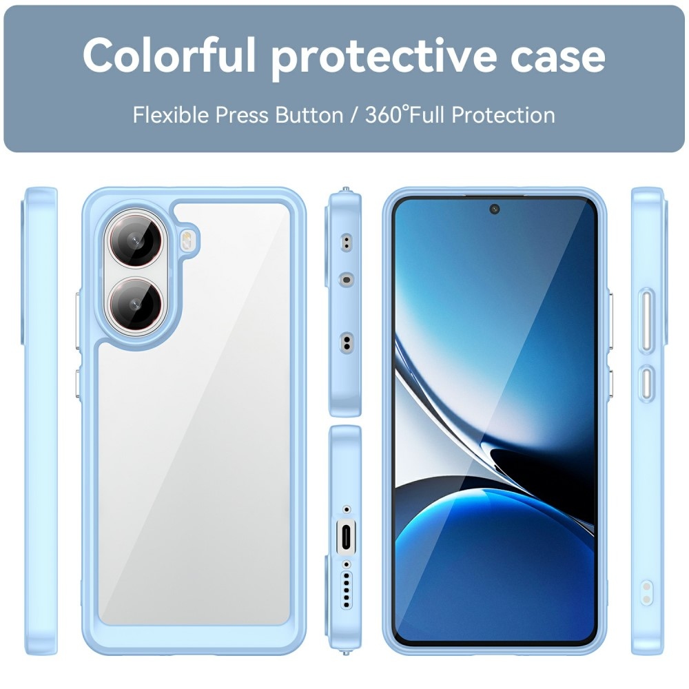 Gél tok rögzített hátlappal Xiaomi Poco X7 Pro 5G számára - kék