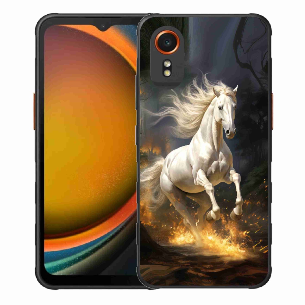 Zselés borítás mmCase Samsung Galaxy Xcover 7 - fehér ló 2