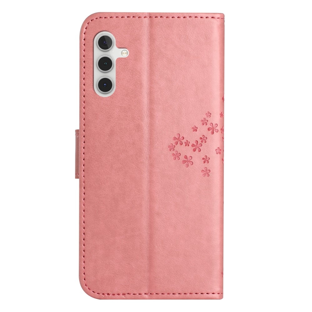 Fás könyv tok Samsung Galaxy M15 5G - rózsaszínű